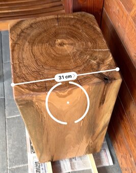 Hranol, špalek, trám jasan na sezení do pergola, táborák - 8