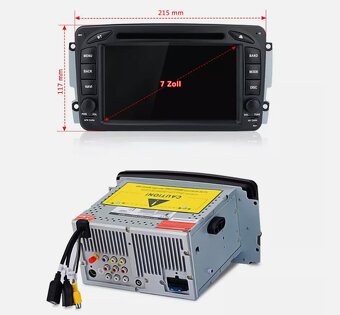 7" autorádio HD / DVD / CD / BT / GPS pro Mercedes CLK W209 - 8