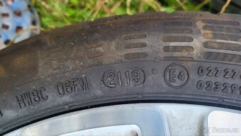 Sada originál VW 16" kola, letní pneu Continental 185/50 R1 - 8