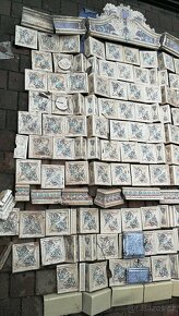 Kachlova kamna starozitná rohová - 8