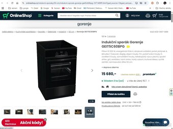 Indukční sporák Gorenje GEIT5C60BPG - 8