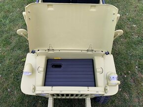 Dětský elektricky vojenský Jeep Willys 4x4 béžový - 8