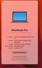 Macbook PRO 13, 16GB. 500GB, I7 - 8