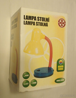 Retro lampa, stahovací lustr, stínidlo a stolní lampička - 8