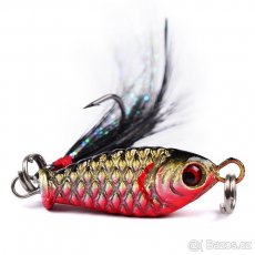 Okoun-Pstruh mini 3D nástrahy Lurky 4ks 2,5cm 6g peří - 8