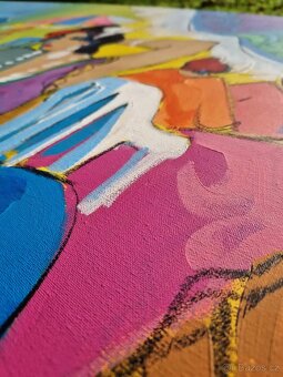 ISAAC MAIMON - Women in the Cafe (UNIKAT - olejomaľba/akryl) - 8