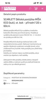 Dětská postýlka dřevěná buk - 8