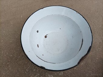 Smaltovaný modrý vandlík, průměr 37 cm - 8