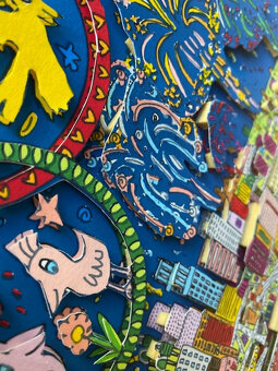 James Rizzi Originál 3D - VESNICE PRO SVĚT - 1996 - AP XXV11 - 8