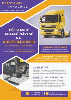 Přestavby tahačů na nosiče nástaveb s možností tažení návěsů - 8