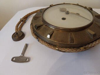 Mosazné nástěnné hodiny Diehl, 60tá léta - 8