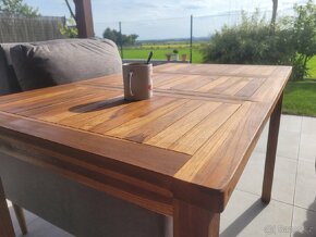 Zahradní jídelní stůl 120 x 70 masivní teakové dřevo - 8