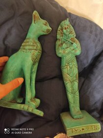 Sošky Horus,ESET, bastet ,sarkofág Egypt tyrkys - 8