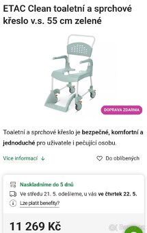 Toaletní a sprchová židle křeslo - 8