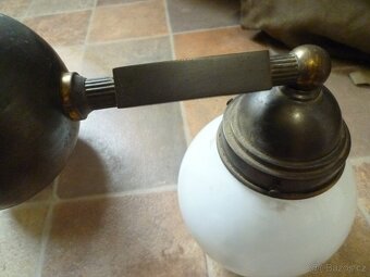 1920 starý mosazný lustr - 8