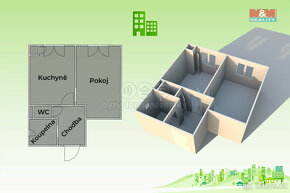 Prodej bytu 1+1, 28 m², Vsetín, ul. Sušilova - 8