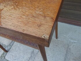 Dřevěný stolek s výpletem 60. léta - M. Navrátil - 8