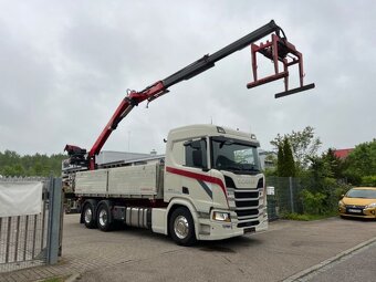 Scania R500 / 2stranný sklápěč / jeřáb Fassi 215 - 8