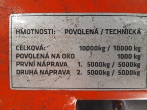 Přívěs na přepravu stavebních strojů - plato 10 t - 8