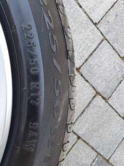 5ks Alu kola vw 5x112 r17 7,5j et47 pneu 225/50/17 - 8
