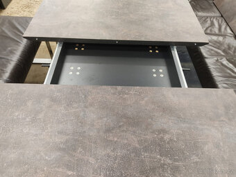 Rozkládací jídelní stůl - optika - beton - 8