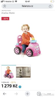 Odrážedlo Molto – Nákladní automobil, růžová - 8
