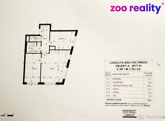 Prodej, byt 3kk, OV, 70 m2, Praha - Uhříněves, ul. Františka - 8