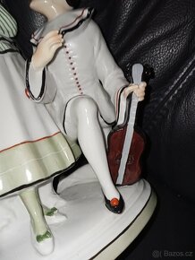Fasold Stauch Pierrot a kolombína porcelán soška - 8