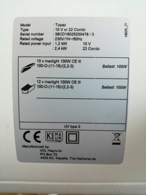 Jednostranné domácí solárium Hapro Topaz 10V - 8