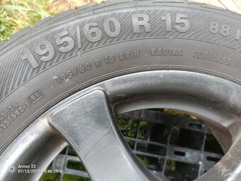 Alu kola R15 5x100 + pneu 195/60 R15 - 8