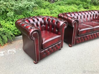 Chesterfield Anglický Originál Nová souprava - 8