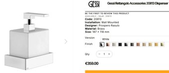 Gessi RETTANGOLO 20813, dávkovač mýdla, sleva 50% - 8