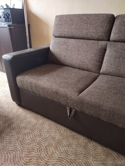 Rohová sedačka rozkládací + křeslo - 8