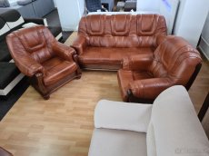 Kožena sedačka Romaa 3+1+1 - 8