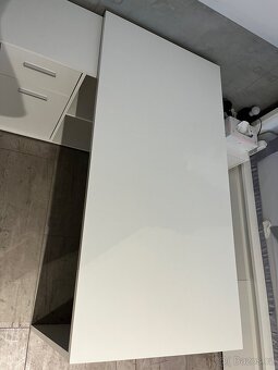 Psací stůl s regálem Lex, bílý - 8