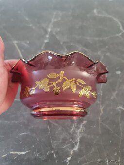 Krásná mísa z růžového skla - 8