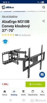 Držák na televizi Alzaergo M310B, kloubový - 8
