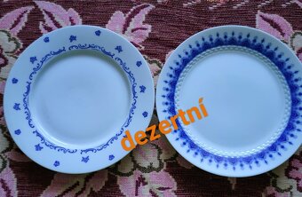 Retro šálky s podšálky, dezertní talířky, talíře - 8