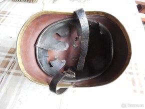 Stará hasičská helma s ČSR znakem 1.republika-luxus - 8