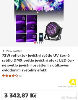Jevištní reflektor LED světlo s dálkou - 8