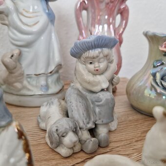 Porcelánové sošky a vázičky mix - 8