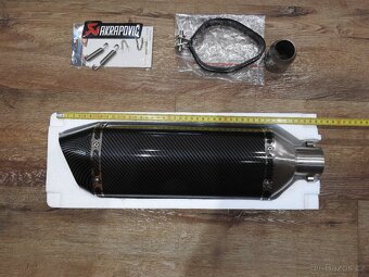 Laděný výfuk Akrapovič velký carbon Nový - 8