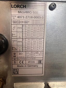 Svářečka LORCH MicorMIG 500 - 8