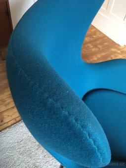 Originální křeslo Fritz Hansen Egg Egg petrolejové barvy Arn - 8