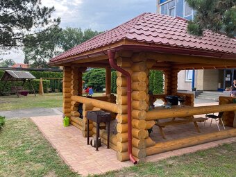 zahradní altán frezovana kulatina 16cm borovice - 8