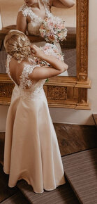 Luxusní svatební šaty na menší postavu - 8