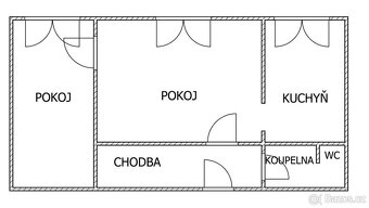 Pronájem bez RK, 2+1 44m2, Jana Maluchy, Ostrava-Dubina - 8