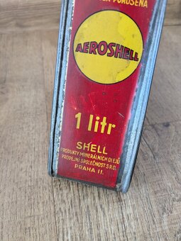 Stará trojúhelníková plechovka Aeroshell - ORIGINÁL - 8