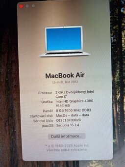 Macbook Air 13" Mid 2012 macOS Sequoia 15.7.4 - 8