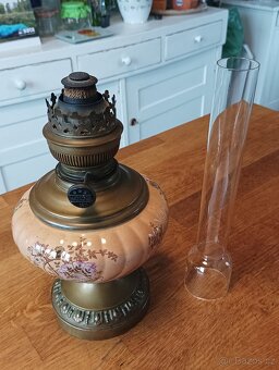 SECESNÍ PORCELÁNOVÁ PETROLEJKA EHRICH & GRAETZ 19. STOL. - 8
